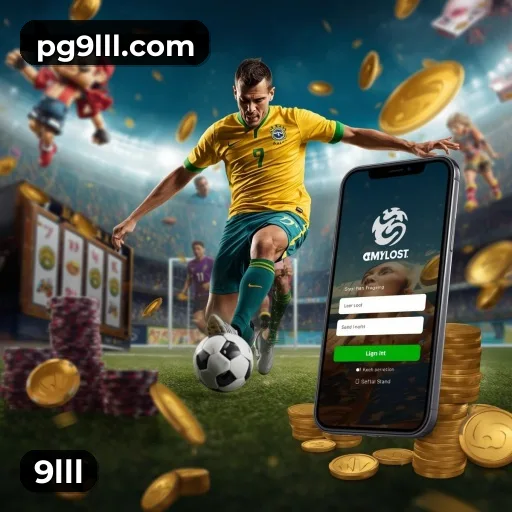 9lll App home screen with mobile slots and casino categories